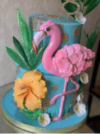 Tropical Flamingo Cake